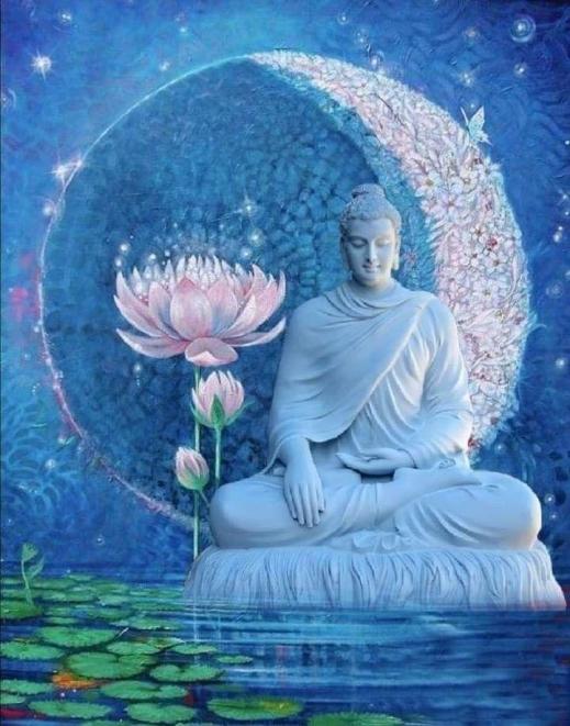 Bouddha Blanc Lotus